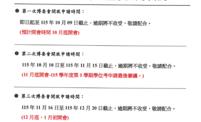 115 Academic Year Fall Semester Doctoral Program Committee Application